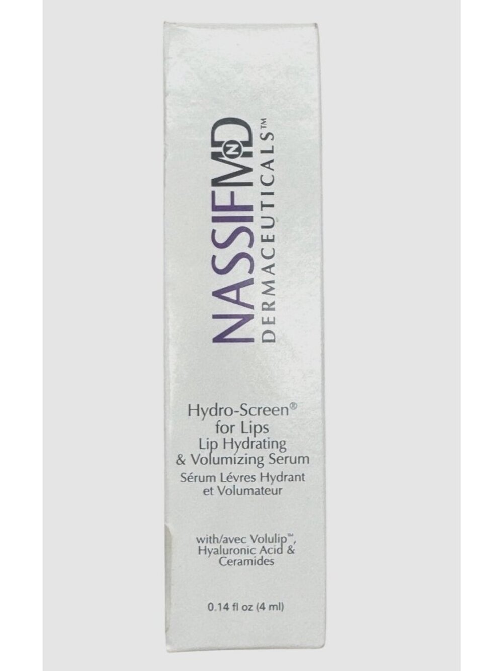 NassifMD Hydro-Screen For Lips Hydrating & Volumizing Serum 0.14 Fl Oz 4ml